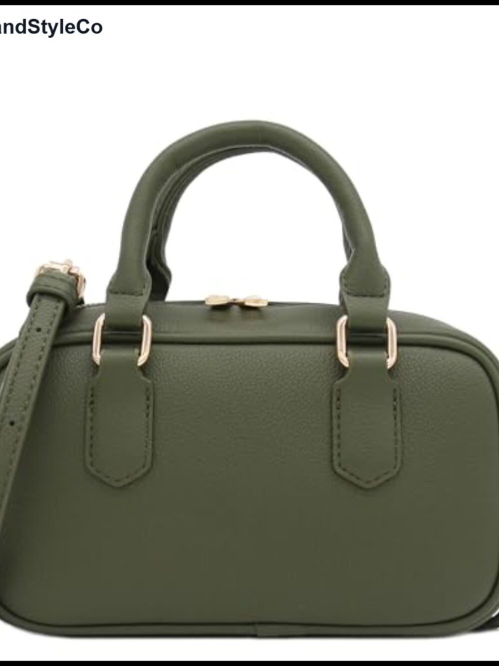 Mini Faux Leather Satchel Top Handle Crossbody Bag